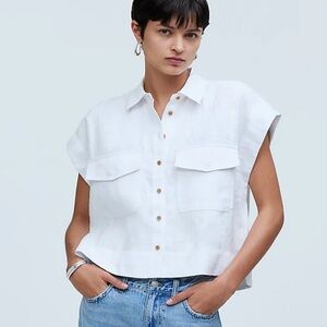 Madewell Flap-Pocket Button-Up Shirt in 100% Large