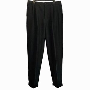 Murano Milano Vintage Pleated Dress Pants in Black Men’s 36/34