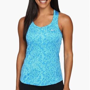 Nike Running Dri-Fit Miler Pronto Tank Top Shirt Size XS Omega Blue