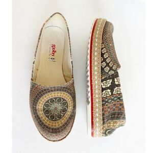 Goby Espadrille Loafer Geometric Size 37 6.5