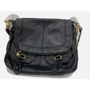 The Sak Black Leather Shoulder Bag