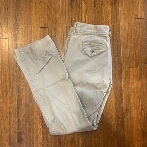 Banana Republic Weekend Chino Work Pants, Gray / Beige / Taupe, Size 2