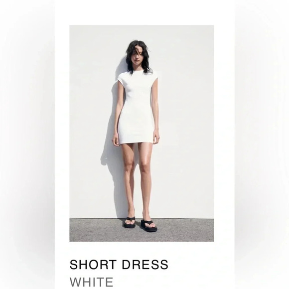 Zara Short White Dress - Picture 1 of 8