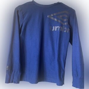 UMBRO long sleeve royal blue boys top.