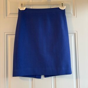 J. Crew’s Classic Wool Blend Cobalt Blue Pencil Skirt, Size 0