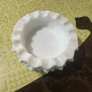 Vintage Fenton Hobnail Milk Glass  Ashtray