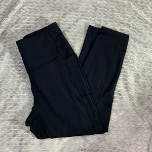 Skechers Go Flex Black High Waisted Mid Calf Crop Leggings Size L