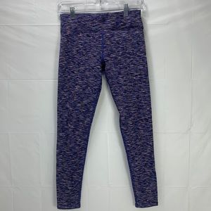 Andrew Marc MNY Spacedye Purple Pink Marled Fleece Lined Leggings Size S…