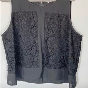 Reitman’s Black Lace Sleeveless Blouse.