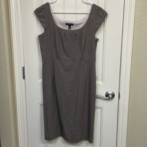 Banana Republic gray wool shift dress