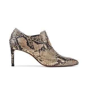 Inez Marisol 70 Natural Snake Emboss Heeled Leather Bootie