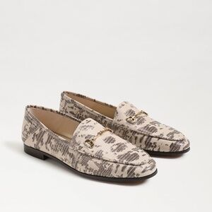 Sam Edelman Loraine Bit Loafer – Grey Snake Print Leather, Size 7