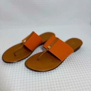 Italian Shoemakers Doreena Orange Thong Sandals – Size 10