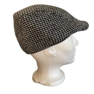 Westend Men's Ivy Cap Flat Cap Black White Tweed Hipster Preppy Academia Hat