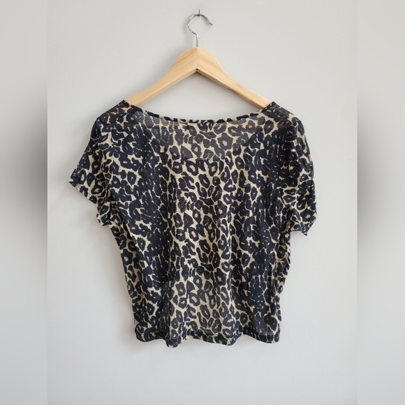 Minkpink leopard print crop t shirt. Womens medium VGUC - Picture 8 of 10