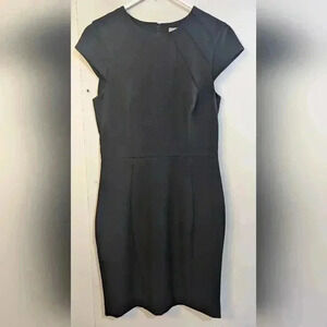 H&M Women's 6 Cocktail Dress Classic Business Office Work Wear Black Pleated