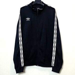 Umbro Full Zip Retro Style Diamond‎ Track Jacket Mens XXL Black