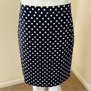 NWT! Size 6 | J. Crew Polka Dot Pencil Skirt  | Navy w/White Dots