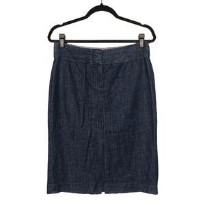 J.CREW Stretch Dark Blue Denim Pencil Skirt 6 (Small)