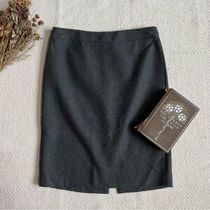 J. Crew Double Serge Wool Grey No. 2 Pencil Skirt size 10 medium