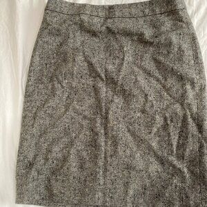 J.CREW Wool No. 2 Pencil Skirt Size 2 Light Gray Classic Lined Zip