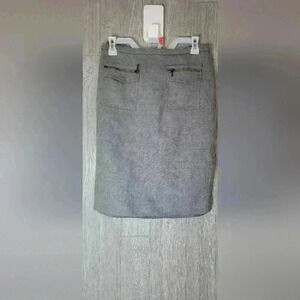 J. CREW grey lines knee length  skirt  size 2 100% polyester.