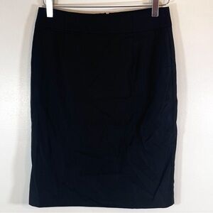 J. crew 100% wool black mini pencil skirt business casual size 2