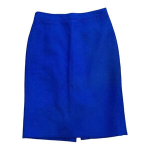 J. Crew Blue Wool No 2 Pencil Skirt Mini 0