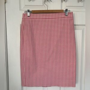 J Crew Pink Plaid No 2 Pencil Skit, size 2