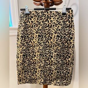 NWOT J. Crew No. 2  Leopard print pencil skirt