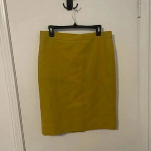 J Crew No. 2 Pencil Skirt - Yellow