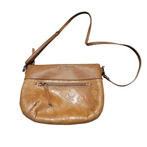 The Sak Oleta Crossbody Bag Brown Floral Leather