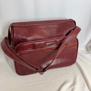 Samsonite Silhouette II Burgundy Leather Messenger Laptop Bag