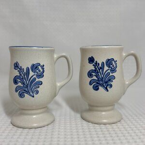 Vintage Pfaltzgraff Yorktowne Pedestal Cups/Mugs – Set of 2