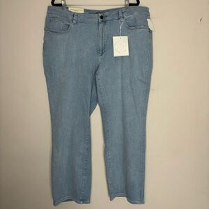 DL1961 Jeans Women's 20W Patti Straight High Rise Vintage Droplet Wash‎