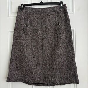 Talbots Wool Blend Tweed A-Line Skirt, Size 10