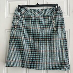 NWT Talbots Wool Blend Plaid Skirt, Size 6