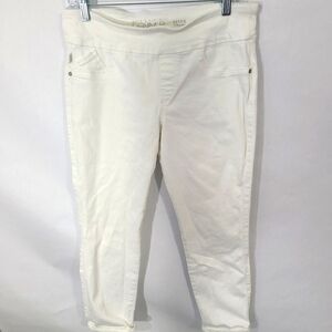 Rock & Republic Slimming Denim Cure Women's Size 12 Fever Pull On White Pants