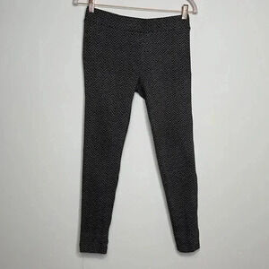 Loft Gray & Black Chevron Pants