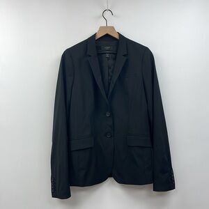 J. Crew Tall 1035 Bi-Stretch Single Breasted Crepe Blazer Jacket Black 10T