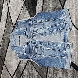 VINTAGE BIG STAR FRAYED DENIM VEST