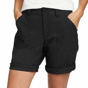 Eddie Bauer Women's Black Cargo Short With UPF 50+ Sun Protection