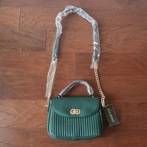 Steve Madden Green BMorigan Purse Gold Chain Strap Quilted