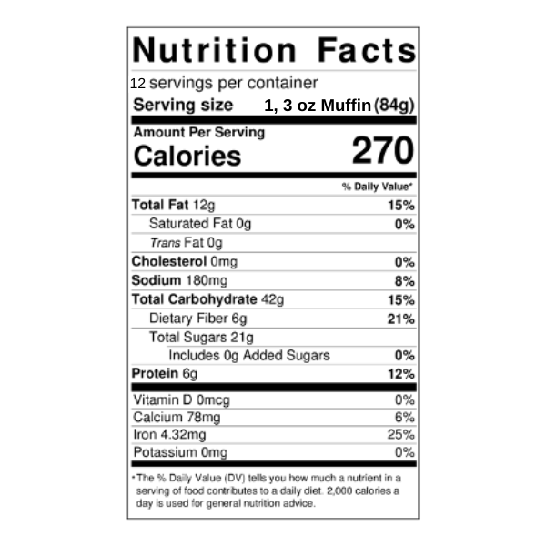 Vegan Morning Power Fruit Nutrient Label 12pk