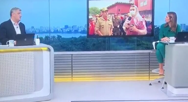 Globo só descobre ao vivo que Forças Armadas já estavam em Petrópolis