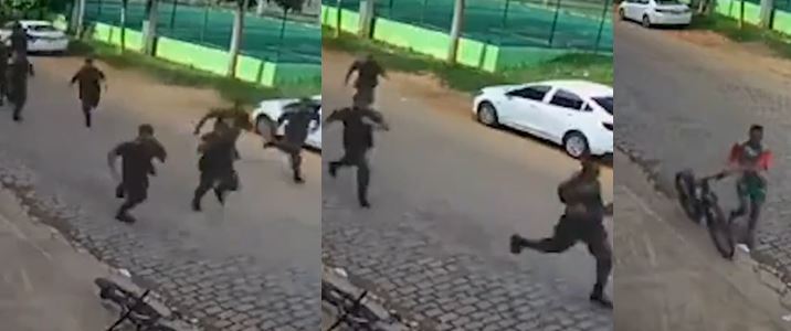Homem furta bicicleta e é perseguido por quase 30 militares do Exército