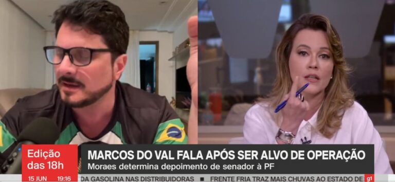 Marcos do Val e jornalista da Globo se desentendem durante entrevista