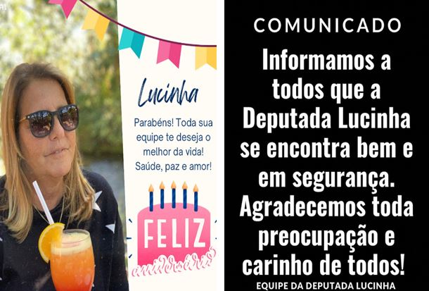 Deputada Lucinha (PSD) é sequestrada em festa de aniversário no Rio