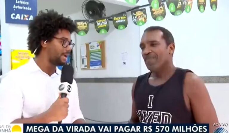 Apostador da Bahia viraliza ao revelar que não quer ganhar ‘Mega da Virada’ sozinho: “Pra quê?!”