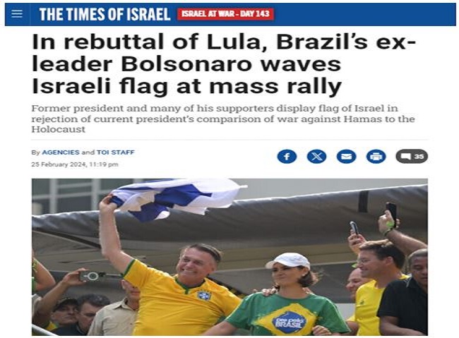“Uma fotografia para o mundo”: imprensa internacional repercute mega-ato de Bolsonaro na Paulista